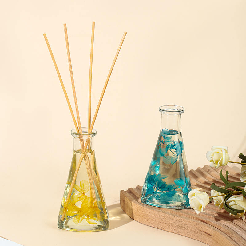 Puno ng ubas pinatuyong bulaklak tatsulok na bote walang apoy panloob na aromatherapy tambo diffuser