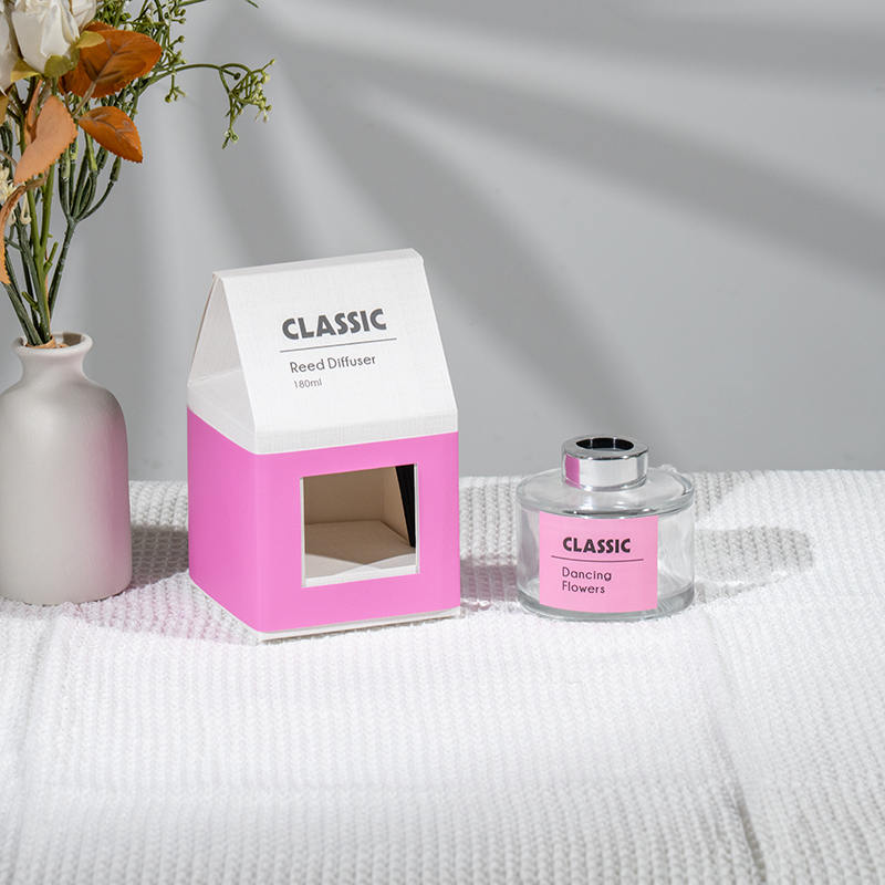 Classic round glass bottle reed diffuser