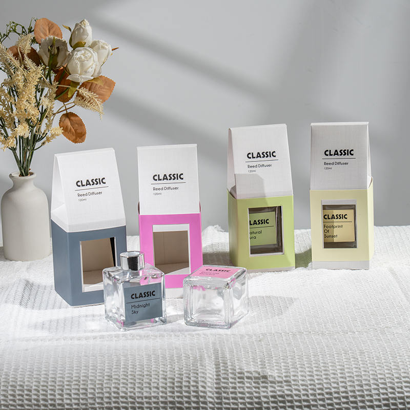 Classic square glass bottle reed diffuser