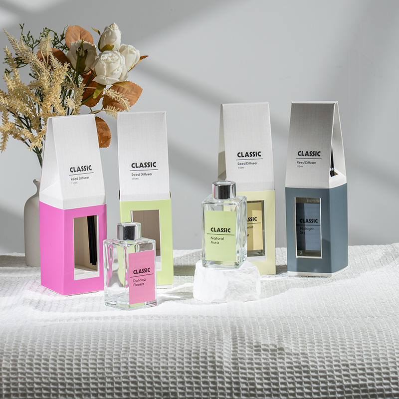 Klasikong high square glass bottle reed diffuser