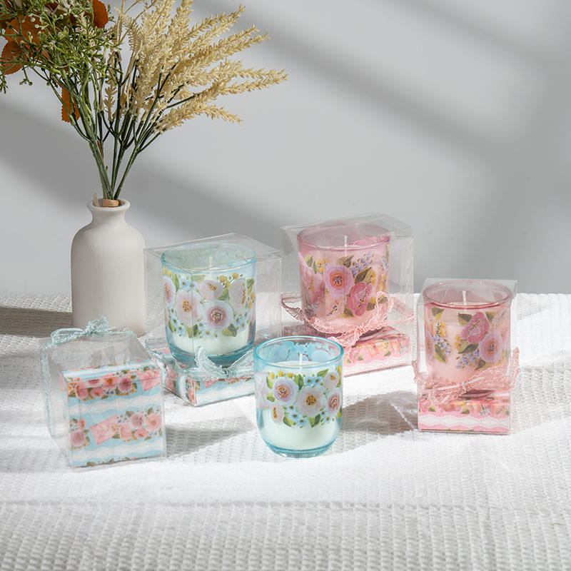 Mother'day round glass cup scented candles-Eco soy candle manufacturer