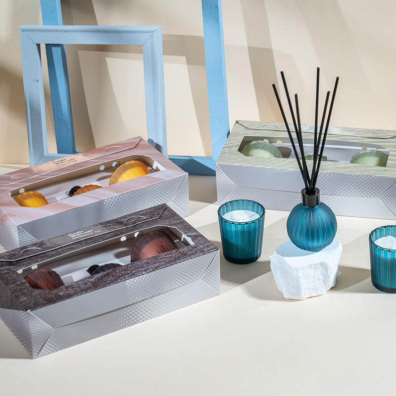 Vertical striped small glasses mabangong kandila X2 Vertical stripe small bulb volatile reed diffuser bottle