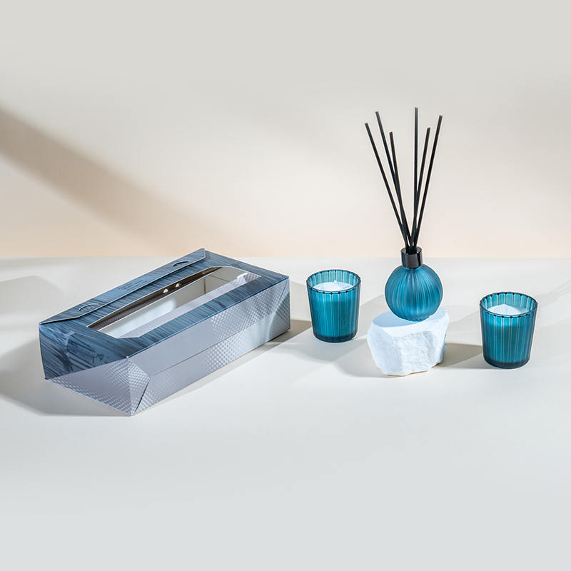 Vertical striped small glasses mabangong kandila X2 Vertical stripe small bulb volatile reed diffuser bottle