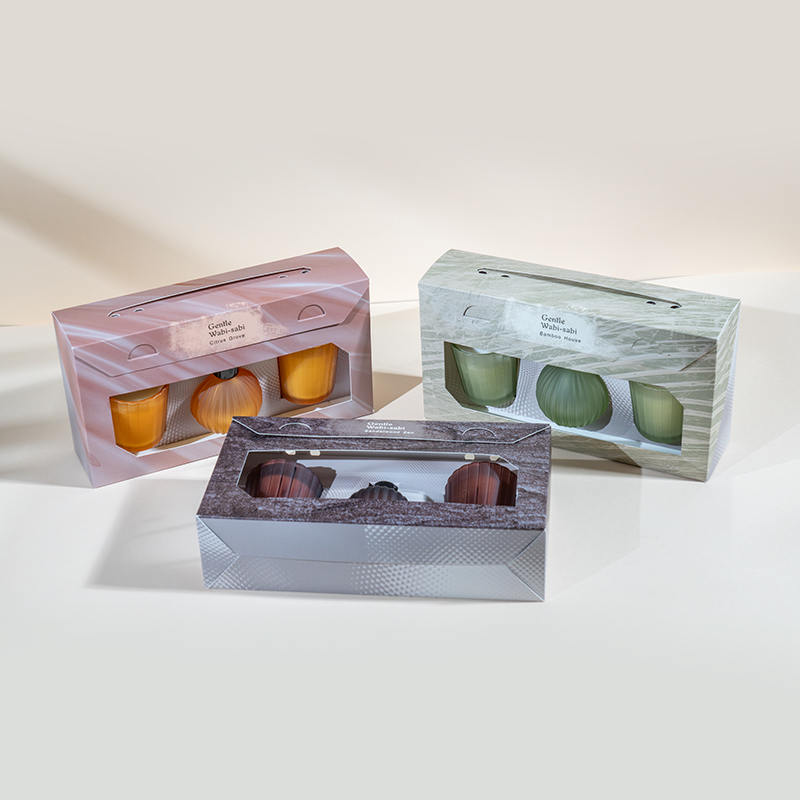 Vertical striped small glasses mabangong kandila X2 Vertical stripe small bulb volatile reed diffuser bottle