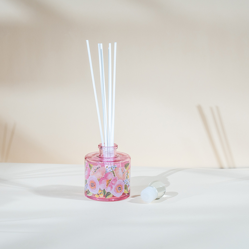 Mother'day eleganteng round glass bottle reed diffuser