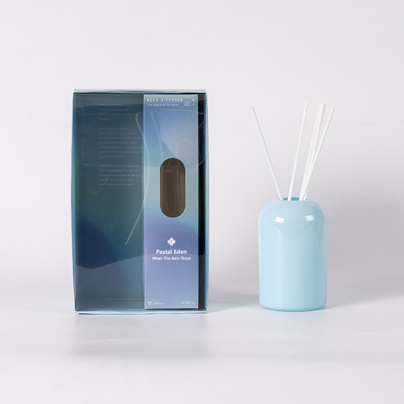 Transparent glass round high volatile bottle reed diffuser-malaking volume styling aromatherapy