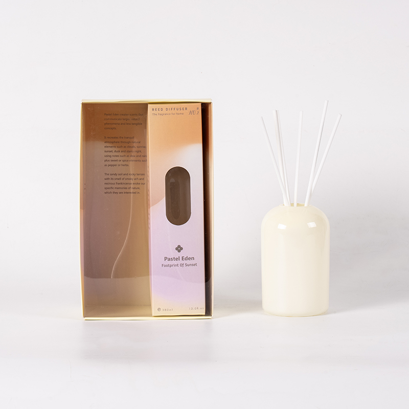 Transparent glass round high volatile bottle reed diffuser-malaking volume styling aromatherapy