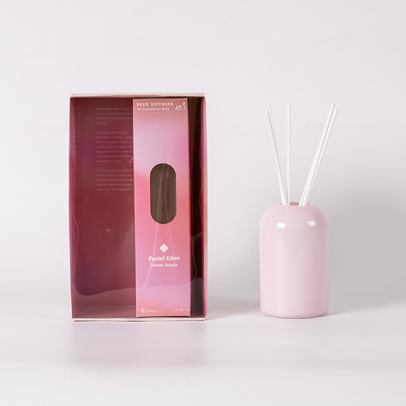 Transparent glass round high volatile bottle reed diffuser-malaking volume styling aromatherapy