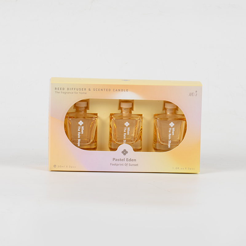 3PCS square bottle reed diffuser set-3PCS aroma set