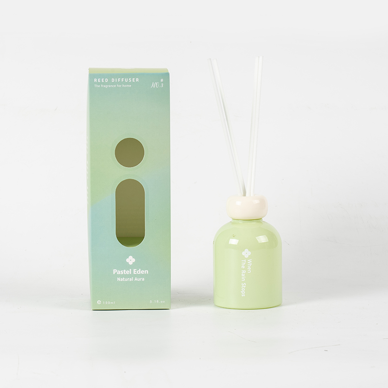 Pastel eden glass round bottle reed diffuser-scented diffuser para sa home-reed diffuser manufacturer