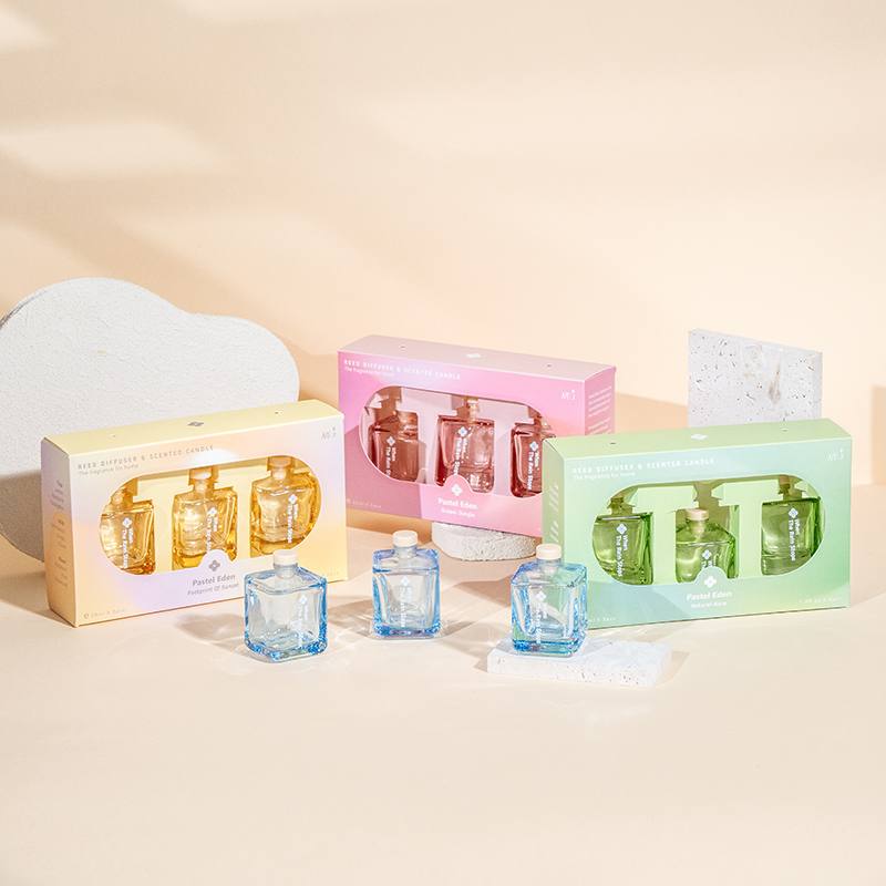 3PCS square bottle reed diffuser set-3PCS aroma set