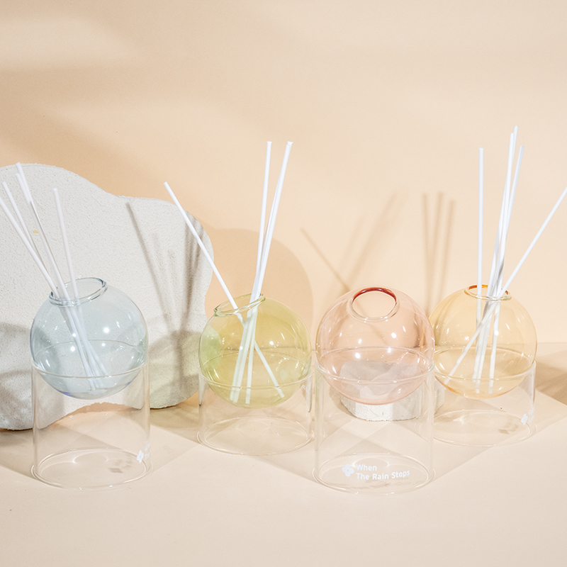 Maaliwalas na base ng salamin, glass ball type reed diffuser-styling aromatherapy