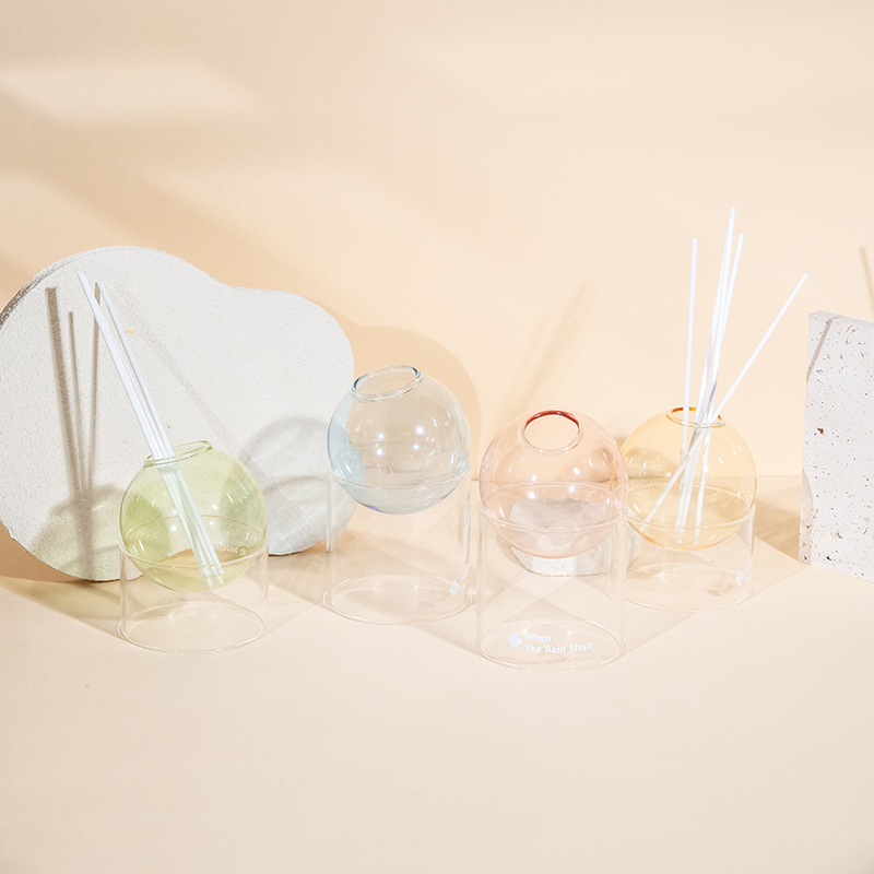 Maaliwalas na base ng salamin, glass ball type reed diffuser-styling aromatherapy
