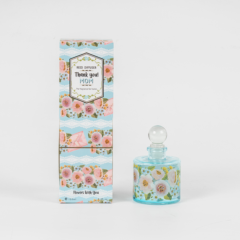 Mother'day eleganteng round glass bottle reed diffuser