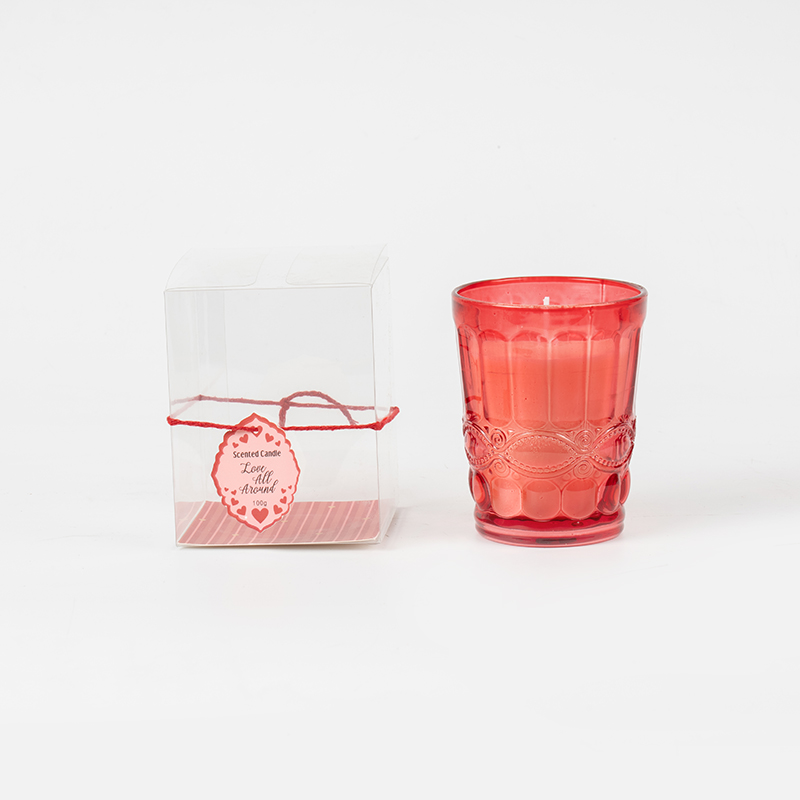 Valentine stylish cup scented candle-soy candle glass jar supplier