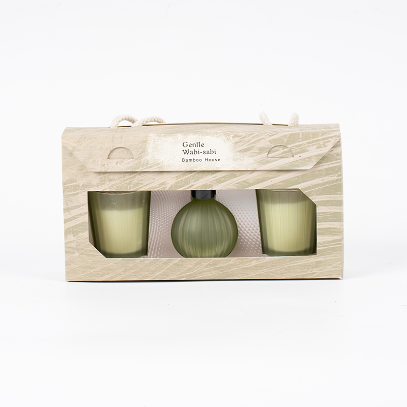 Vertical striped small glasses mabangong kandila X2 Vertical stripe small bulb volatile reed diffuser bottle