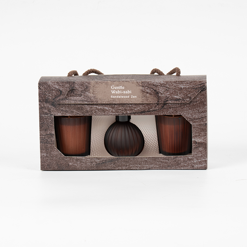 Vertical striped small glasses mabangong kandila X2 Vertical stripe small bulb volatile reed diffuser bottle