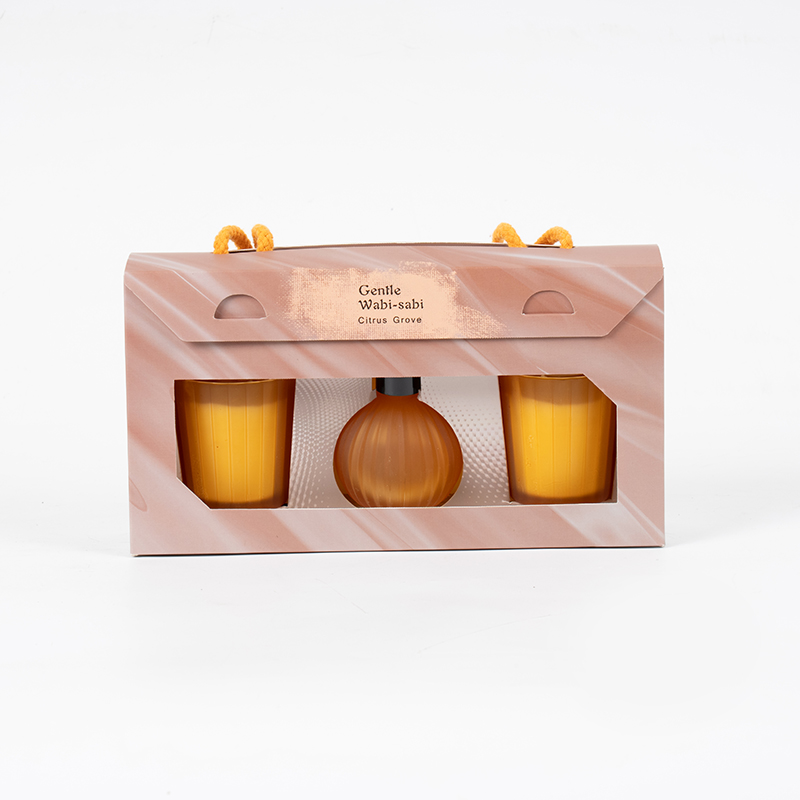 Vertical striped small glasses mabangong kandila X2 Vertical stripe small bulb volatile reed diffuser bottle