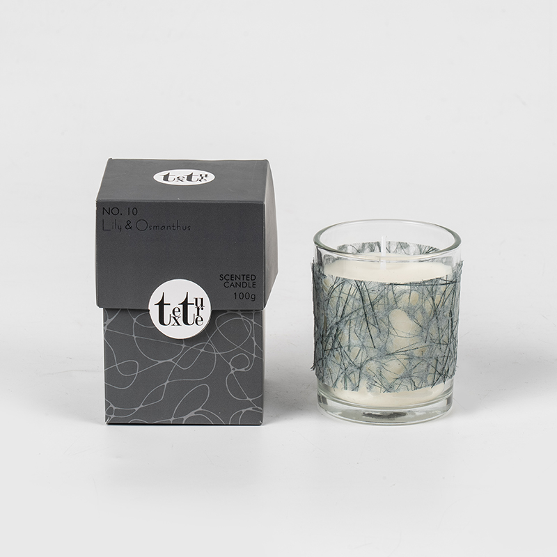 Classic round cup scented candle na may paper deco-Eco soy wax candle manufacturer