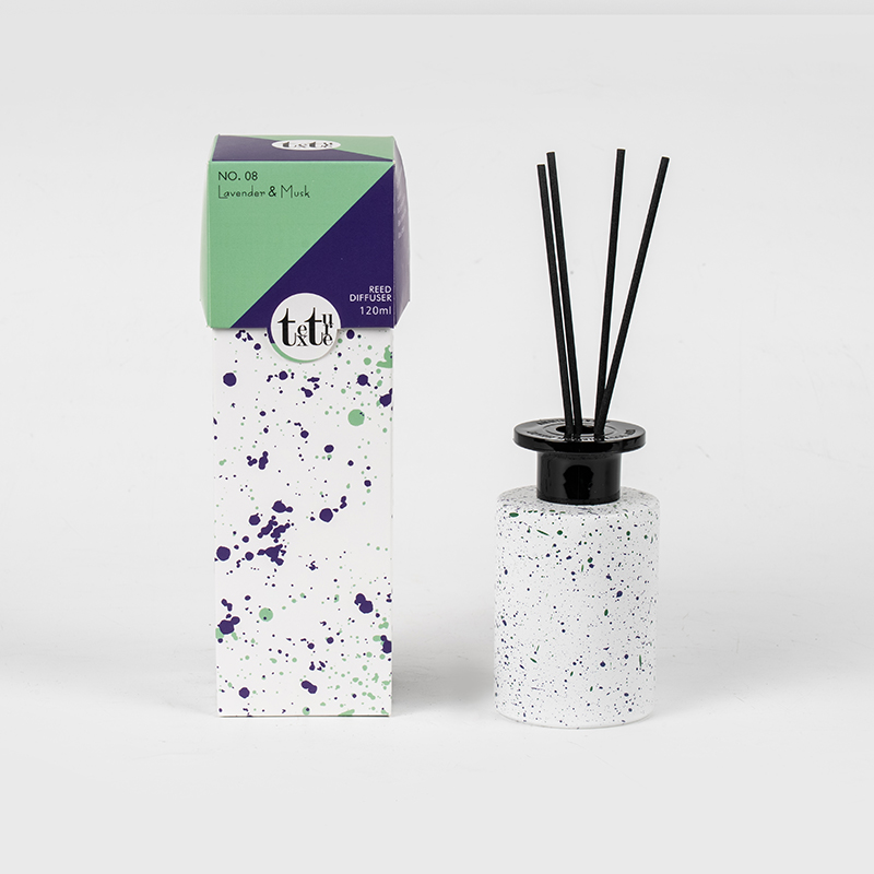 Classic round high glass bottle reed diffuser-home fragrance factory