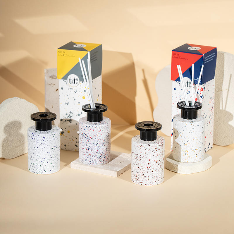 Classic round high glass bottle reed diffuser-home fragrance factory