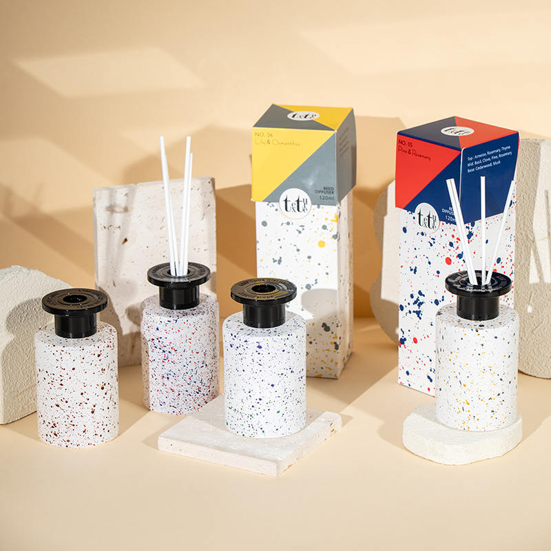 Classic round high glass bottle reed diffuser-home fragrance factory