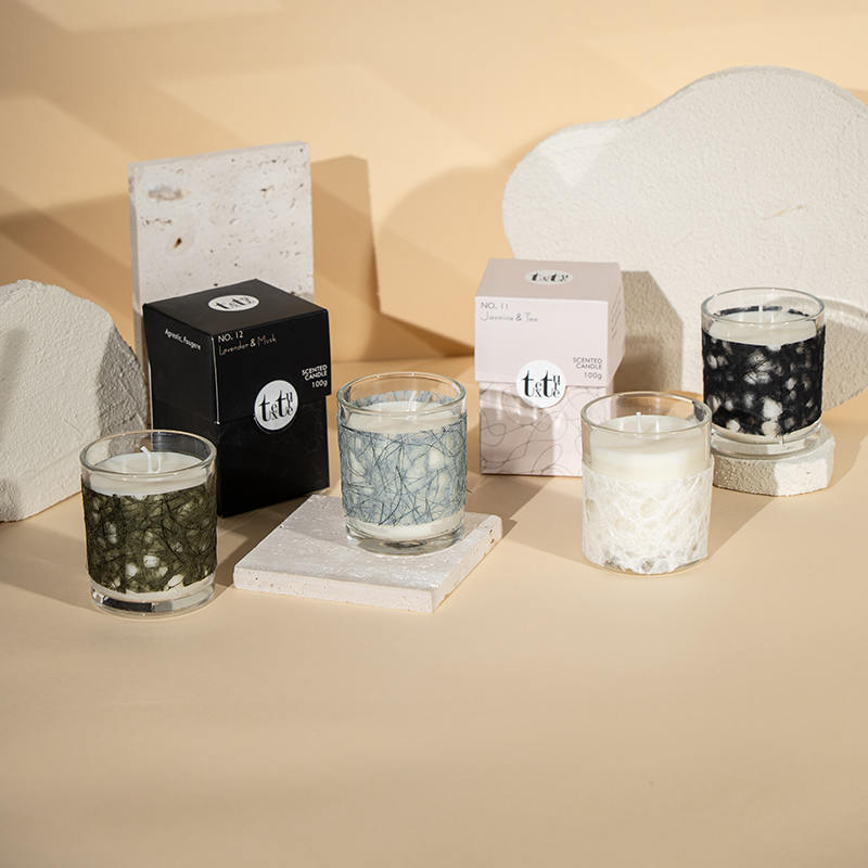 Classic round cup scented candle na may paper deco-Eco soy wax candle manufacturer