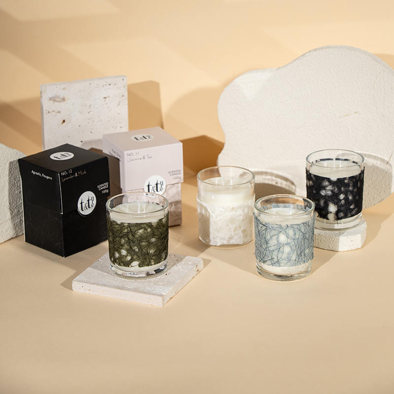 Classic round cup scented candle na may paper deco-Eco soy wax candle manufacturer