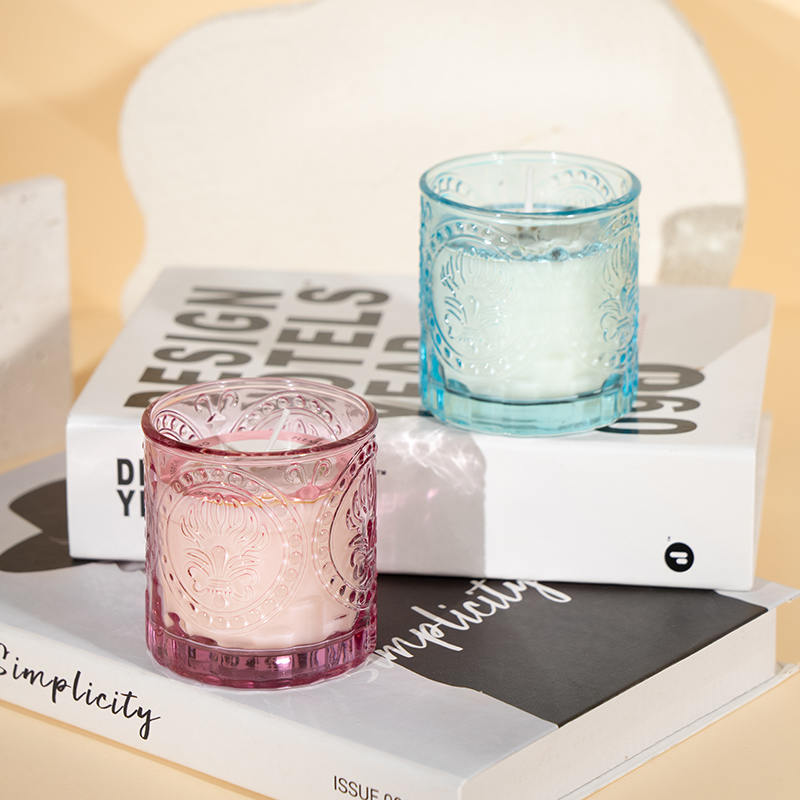 Araw ng mga Ina matikas na bote ng salamin na mabango na kandila -eco soy wax candle producer