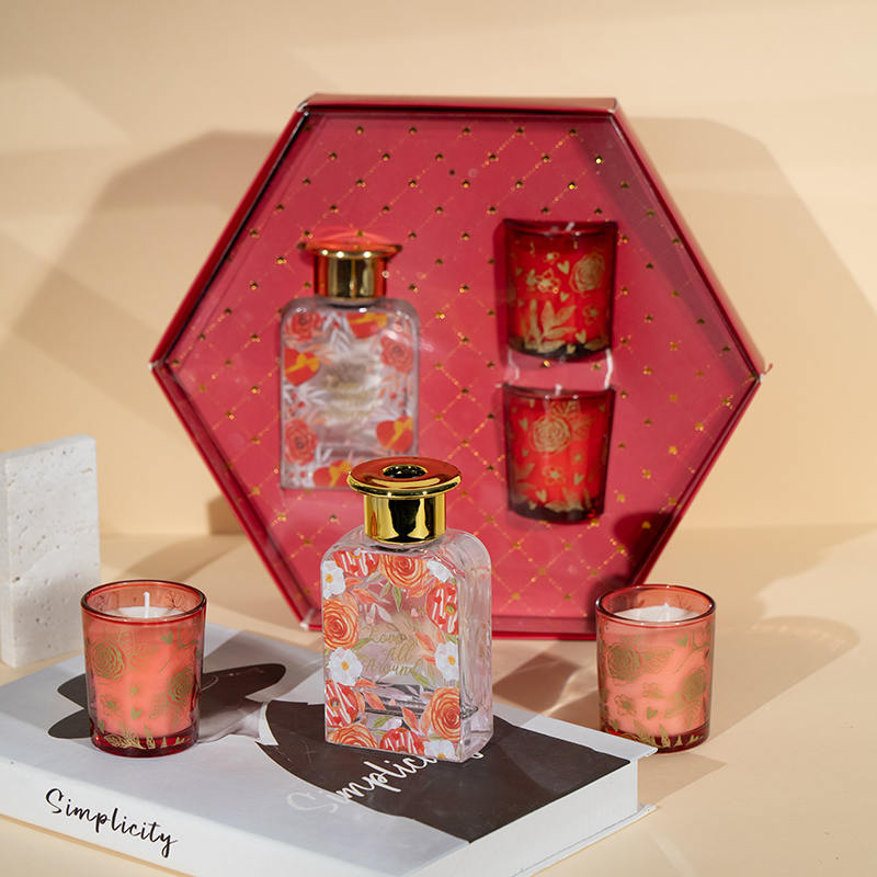 Valentine premium aroma 3PCS set-ogranic eco home fragrance set