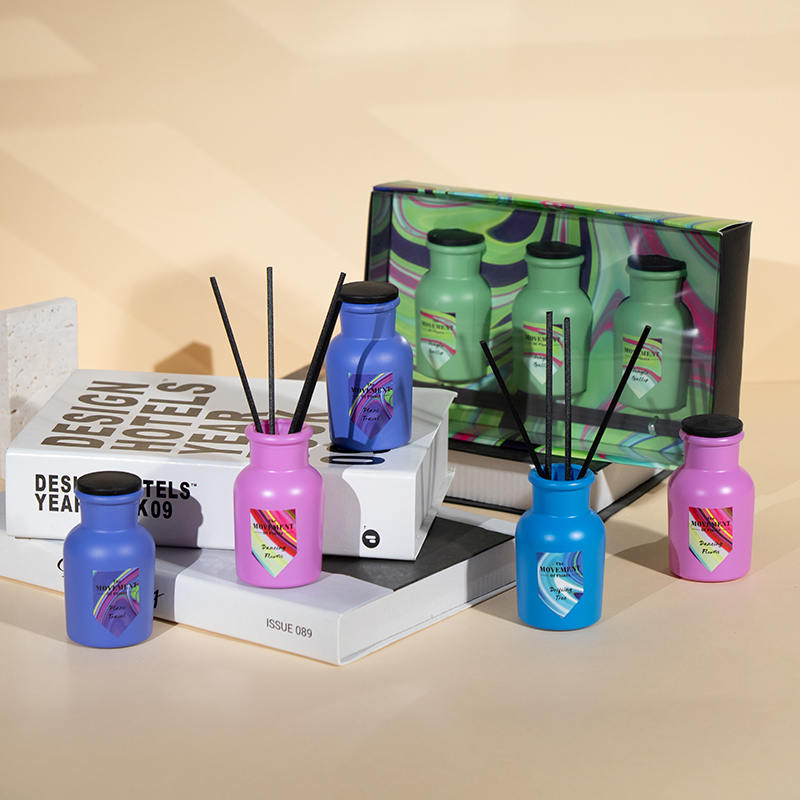 Maliit na bilog na bote na may mabangong reed diffuser 3PCS set-home aroma set manufacturer
