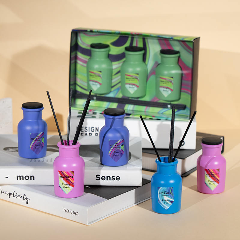 Maliit na bilog na bote na may mabangong reed diffuser 3PCS set-home aroma set manufacturer