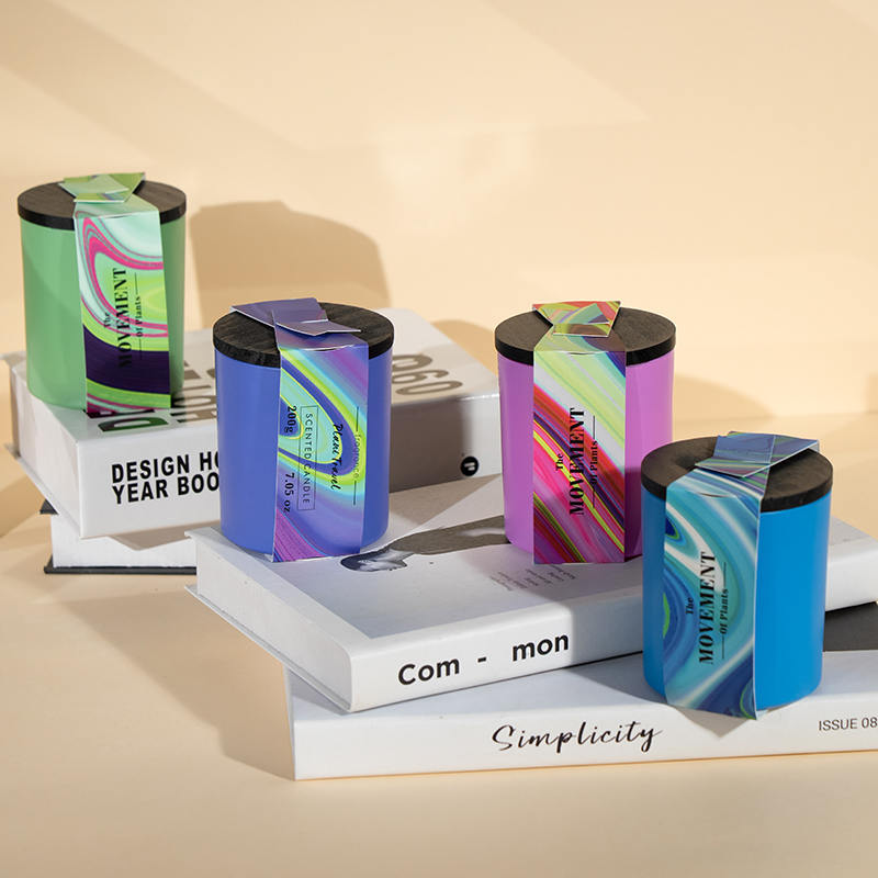 Glass round bottle na may amoy na candle-soy candle glass jar supplier