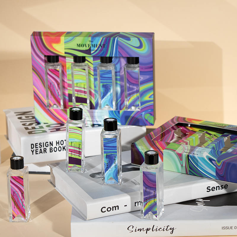 Little high heel square botle reed diffuser 4PCS set-aroma diffuser oil manufacturer