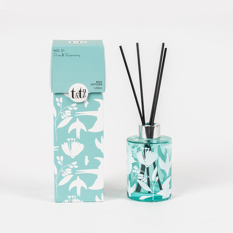 Klasikong high round bottle reed diffuser na may printing