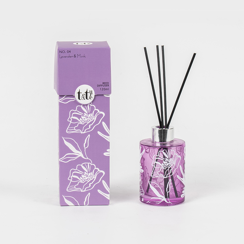 Klasikong high round bottle reed diffuser na may printing