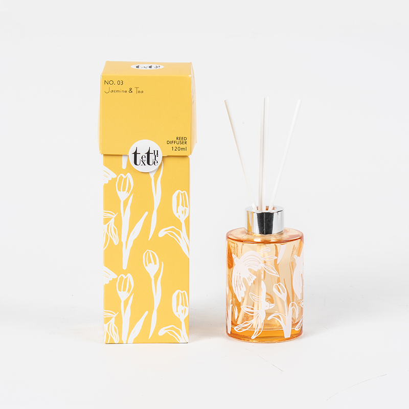 Klasikong high round bottle reed diffuser na may printing
